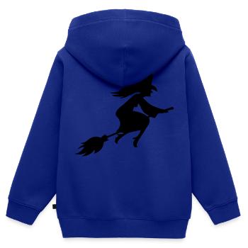 sorcière - Sweat Premium à capuche zippé enfant bio - bleu roi - Dos - AI Model Kid Male (0cm)