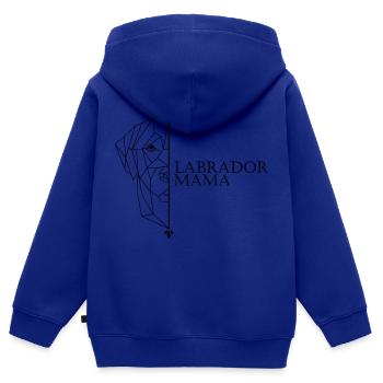 Polygone de maman du Labrador - Sweat Premium à capuche zippé enfant bio - bleu roi - Dos - AI Model Kid Male (0cm)
