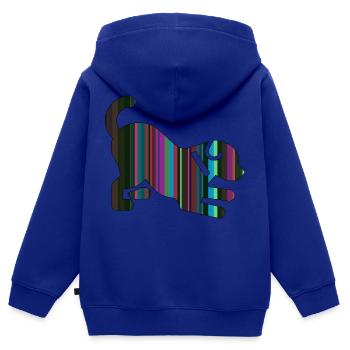 Welpe - Kinder Premium Organic Zip Hoodie - Royalblau - Hinten - AI Model Kid Male (0cm)