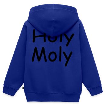 Sainte Moly - Sweat Premium à capuche zippé enfant bio - bleu roi - Dos - AI Model Kid Male (0cm)