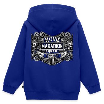 Movie Marathon Squad 2 - Kinder Premium Organic Zip Hoodie - Royalblau - Hinten - AI Model Kid Male (0cm)