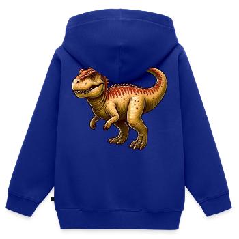 Dinosaur Tetranosaurus - Kids Premium Organic Zip-up Hoodie - royal blue - Back - AI Model Kid Male (0cm)