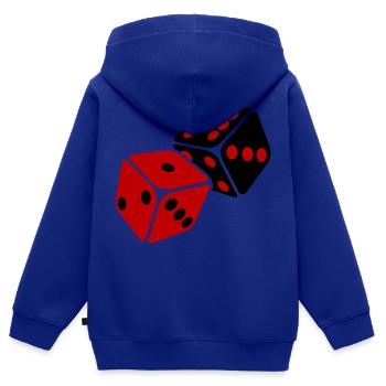 cube - Kids Premium Organic Zip-up Hoodie - royal blue - Back - AI Model Kid Male (0cm)