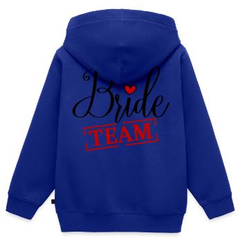 Team Braut Herz Junggesellin - Kinder Premium Organic Zip Hoodie - Royalblau - Hinten - AI Model Kid Male (0cm)