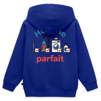 Perfect man - Kids Premium Organic Zip-up Hoodie - royal blue - Back - AI Model Kid Male (0cm)