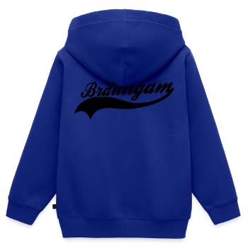 Bräutigam - Kinder Premium Organic Zip Hoodie - Royalblau - Hinten - AI Model Kid Male (0cm)