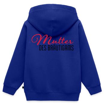 mutter des braeutigams - Kinder Premium Organic Zip Hoodie - Royalblau - Hinten - AI Model Kid Male (0cm)