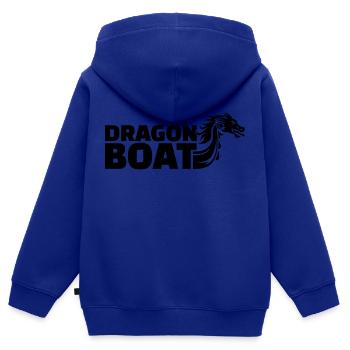 Drachenboot - Kinder Premium Organic Zip Hoodie - Royalblau - Hinten - AI Model Kid Male (0cm)
