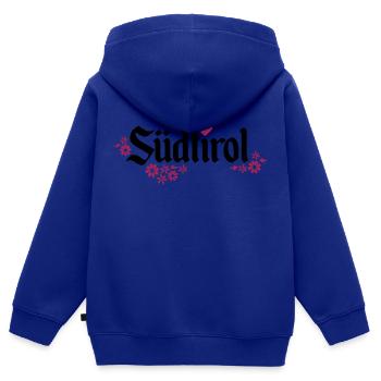 Südtirol - Kinder Premium Organic Zip Hoodie - Royalblau - Hinten - AI Model Kid Male (0cm)
