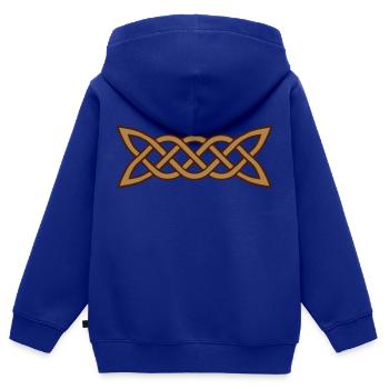 keltischer knoten muster - Kinder Premium Organic Zip Hoodie - Royalblau - Hinten - AI Model Kid Male (0cm)