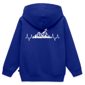 Snowboard Snowboarder - Sweat Premium à capuche zippé enfant bio - bleu roi - Dos - AI Model Kid Male (0cm)