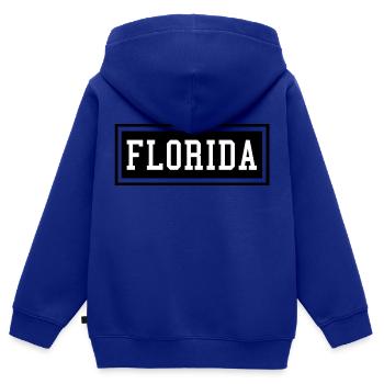 Floride - Sweat Premium à capuche zippé enfant bio - bleu roi - Dos - AI Model Kid Male (0cm)