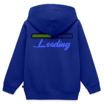 Loading - Kids Premium Organic Zip-up Hoodie - royal blue - Back - AI Model Kid Male (0cm)