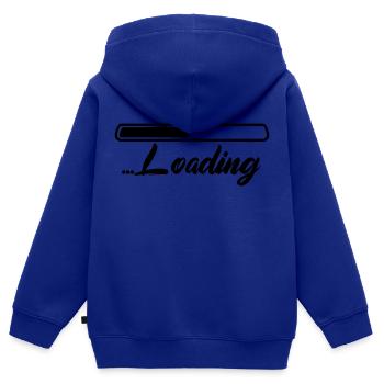 Chargement - Sweat Premium à capuche zippé enfant bio - bleu roi - Dos - AI Model Kid Male (0cm)