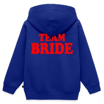Team bride - Kinder Premium Organic Zip Hoodie - Royalblau - Hinten - AI Model Kid Male (0cm)