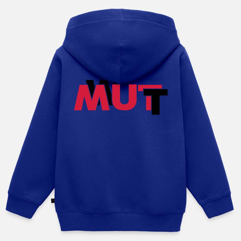 Wut oder Mut - Kinder Premium Organic Zip Hoodie - Royalblau
