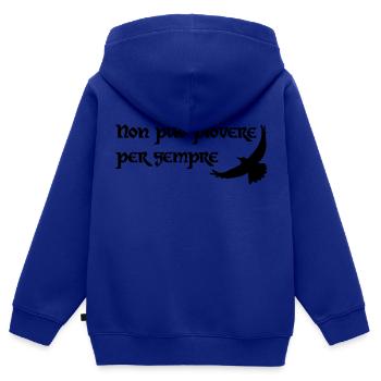 Es kann nicht immer regnen - Kinder Premium Organic Zip Hoodie - Royalblau - Hinten - AI Model Kid Male (0cm)
