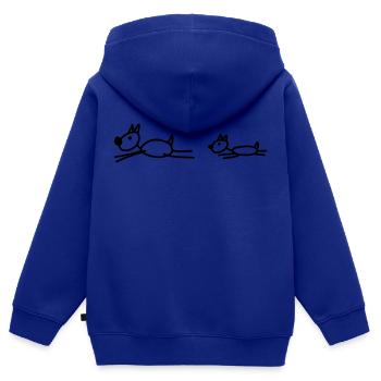 Hundeschule - Hundesport - Kinder Premium Organic Zip Hoodie - Royalblau - Hinten - AI Model Kid Male (0cm)