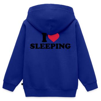 Schlafen - Kinder Premium Organic Zip Hoodie - Royalblau - Hinten - AI Model Kid Male (0cm)