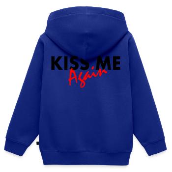 Kiss me again - Kinder Premium Organic Zip Hoodie - Royalblau - Hinten - AI Model Kid Male (0cm)