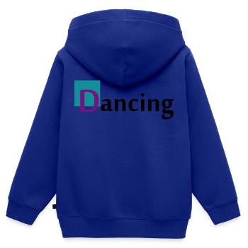 Dancing Dance Music - Kinder Premium Organic Zip Hoodie - Royalblau - Hinten - AI Model Kid Male (0cm)
