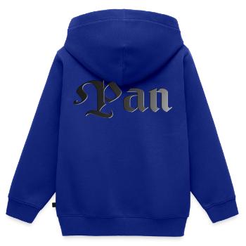 Pan - Sweat Premium à capuche zippé enfant bio - bleu roi - Dos - AI Model Kid Male (0cm)