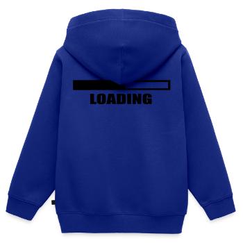 loading - Sweat Premium à capuche zippé enfant bio - bleu roi - Dos - AI Model Kid Male (0cm)