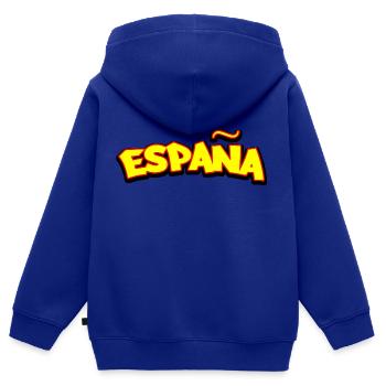 españa flagge spain - Kinder Premium Organic Zip Hoodie - Royalblau - Hinten - AI Model Kid Male (0cm)