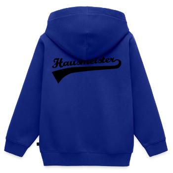 Hausmeister - Kinder Premium Organic Zip Hoodie - Royalblau - Hinten - AI Model Kid Male (0cm)