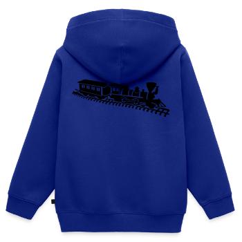 Modelleisenbahn - Kinder Premium Organic Zip Hoodie - Royalblau - Hinten - AI Model Kid Male (0cm)