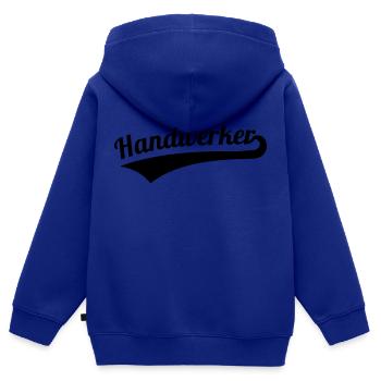 Handwerker - Kinder Premium Organic Zip Hoodie - Royalblau - Hinten - AI Model Kid Male (0cm)