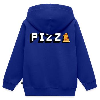 Pizza - Kinder Premium Organic Zip Hoodie - Royalblau - Hinten - AI Model Kid Male (0cm)