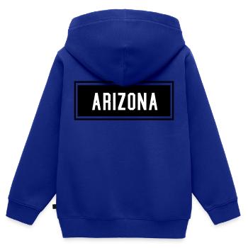 Arizona - Kinder Premium Organic Zip Hoodie - Royalblau - Hinten - AI Model Kid Male (0cm)