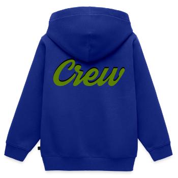 crew - Kids Premium Organic Zip-up Hoodie - royal blue - Back - AI Model Kid Male (0cm)