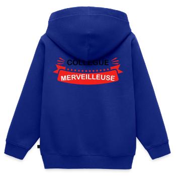 Wunderbare Kollegin - Kinder Premium Organic Zip Hoodie - Royalblau - Hinten - AI Model Kid Male (0cm)