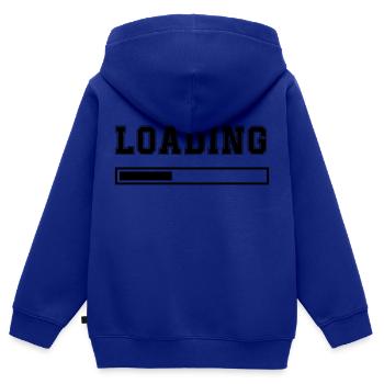 Chargement - Sweat Premium à capuche zippé enfant bio - bleu roi - Dos - AI Model Kid Male (0cm)
