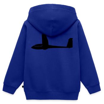 astircs - Kinder Premium Organic Zip Hoodie - Royalblau - Hinten - AI Model Kid Male (0cm)
