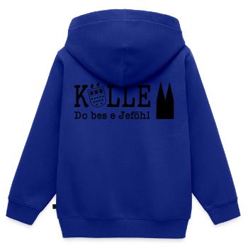 Kölle Do bes e Jeföhl - VECTOR Dom Karneval - Kinder Premium Organic Zip Hoodie - Royalblau - Hinten - AI Model Kid Male (0cm)