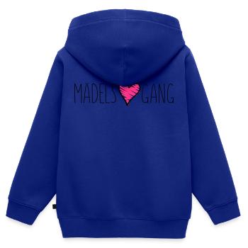 maedels herz gang liebe - Kinder Premium Organic Zip Hoodie - Royalblau - Hinten - AI Model Kid Male (0cm)