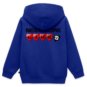 Es braucht mehr Leben - Kinder Premium Organic Zip Hoodie - Royalblau - Hinten - AI Model Kid Male (0cm)
