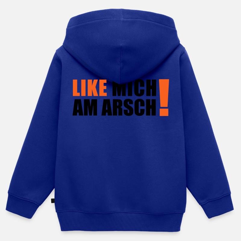 Comme moi sur le cul - Sweat Premium à capuche zippé enfant bio - bleu roi