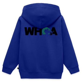 Whoa Westernreiter Reiner Motiv - Kinder Premium Organic Zip Hoodie - Royalblau - Hinten - AI Model Kid Male (0cm)
