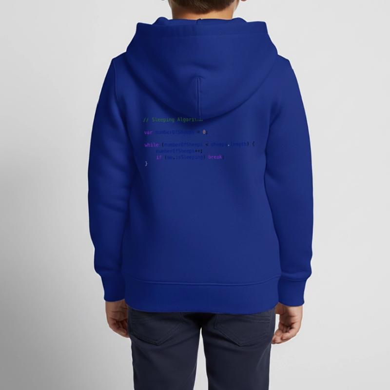 Programmation code logique compte de moutons Sweat Premium à capuche zippé enfant bio