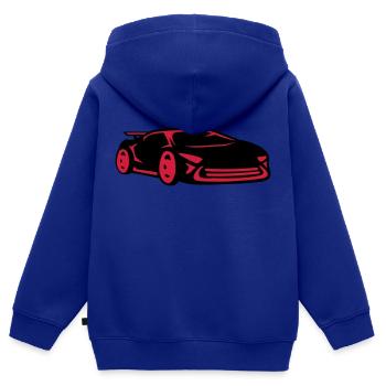 Rennauto Sportwagen Rennwagen Cool - Kinder Premium Organic Zip Hoodie - Royalblau - Hinten - AI Model Kid Male (0cm)