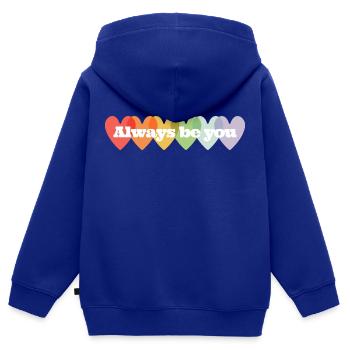 Always be you - Kinder Premium Organic Zip Hoodie - Royalblau - Hinten - AI Model Kid Male (0cm)