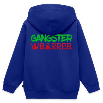 Gangster Wrapper - Kinder Premium Organic Zip Hoodie - Royalblau - Hinten - AI Model Kid Male (0cm)