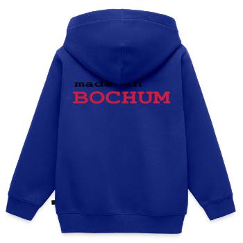 bochum - Kinder Premium Organic Zip Hoodie - Royalblau - Hinten - AI Model Kid Male (0cm)