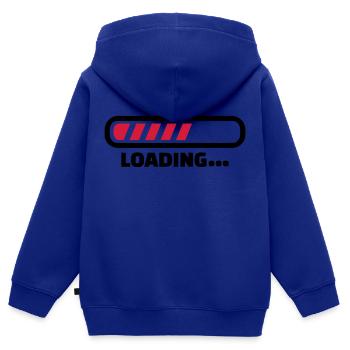 Loading - Kids Premium Organic Zip-up Hoodie - royal blue - Back - AI Model Kid Male (0cm)