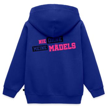 nie ohne meine maedels - Kinder Premium Organic Zip Hoodie - Royalblau - Hinten - AI Model Kid Male (0cm)