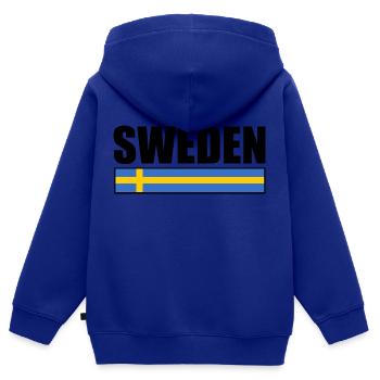 Schweden - Kinder Premium Organic Zip Hoodie - Royalblau - Hinten - AI Model Kid Male (0cm)